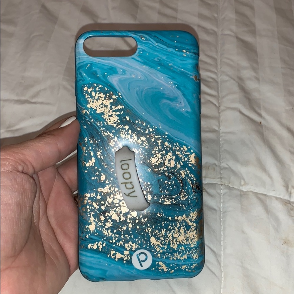 Loopy Case Blue and Gold Phone Case